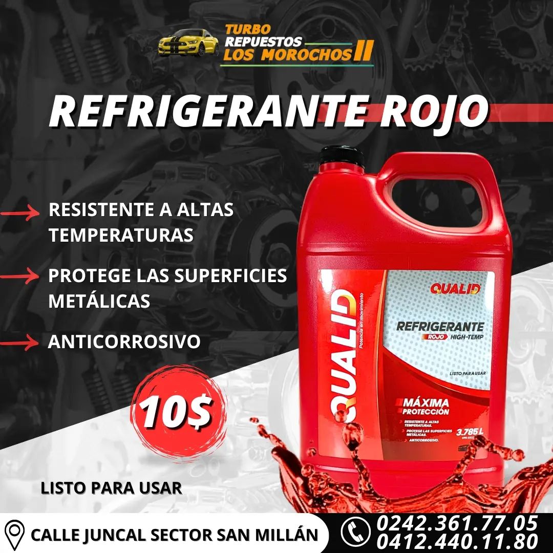Llegando refrigerante QUALID ROJO ️Consulta disponibilidad 0412-440.11.80 - 0242-361.77.05 Av Juncal, sector San Millan - Diagonal a los bomberos de Puerto Cabello.